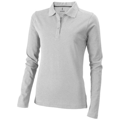 Polo publicitaire manches longues femmes 200g - OAKVILLE Gris mélangé
